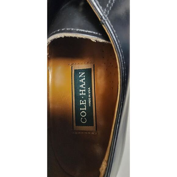 COLE HAAN Men's Memory Flex Oxford Cap Toe Black Dress Shoes Size 10B - Picture 8 of 9